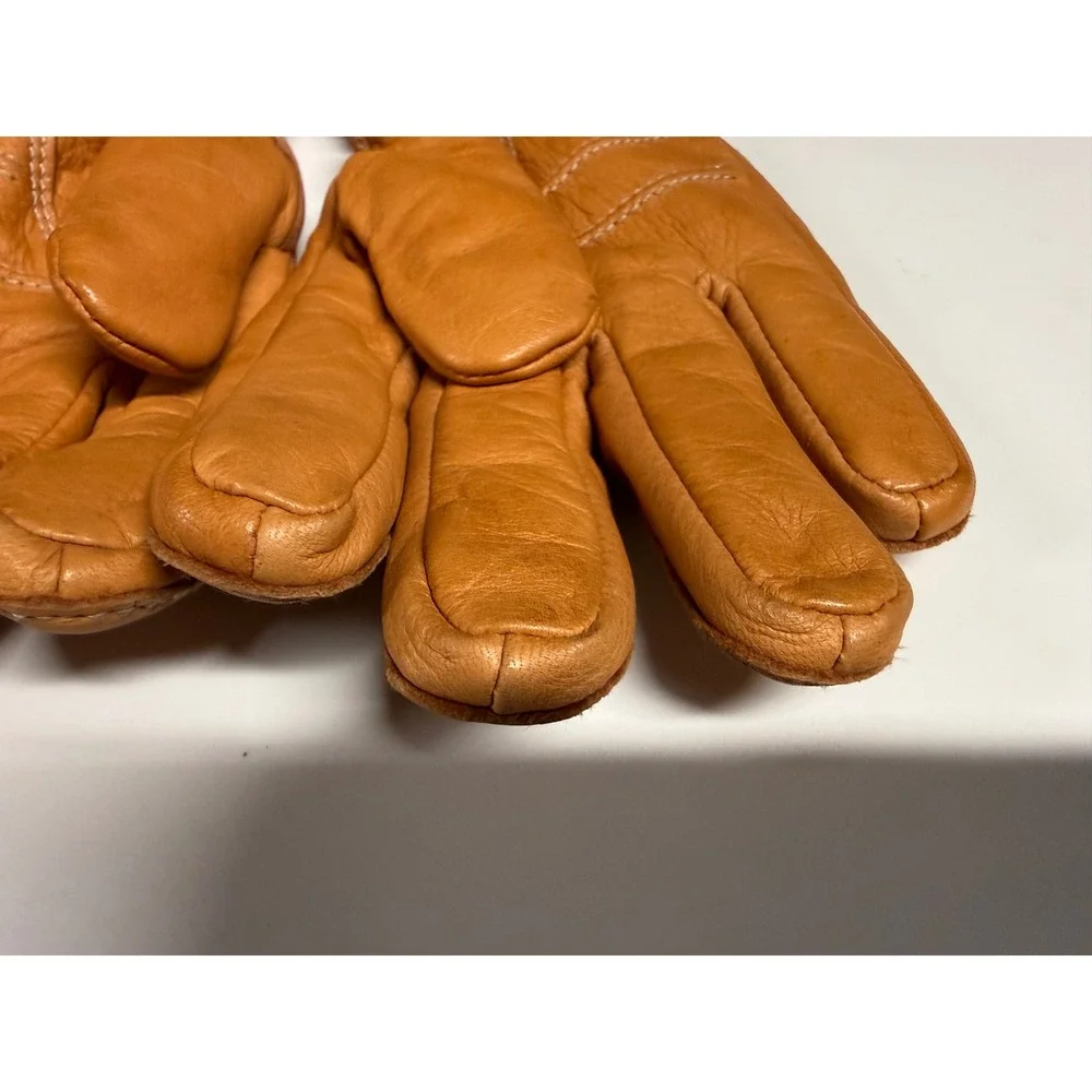 Hestra Deerskin Primaloft Gloves Women 8 Tan Deerskin Lamb Fur